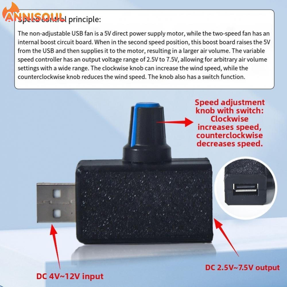 [NISO]USB Fan Regulator Voltage Regulation Precision Airflow Control Portable