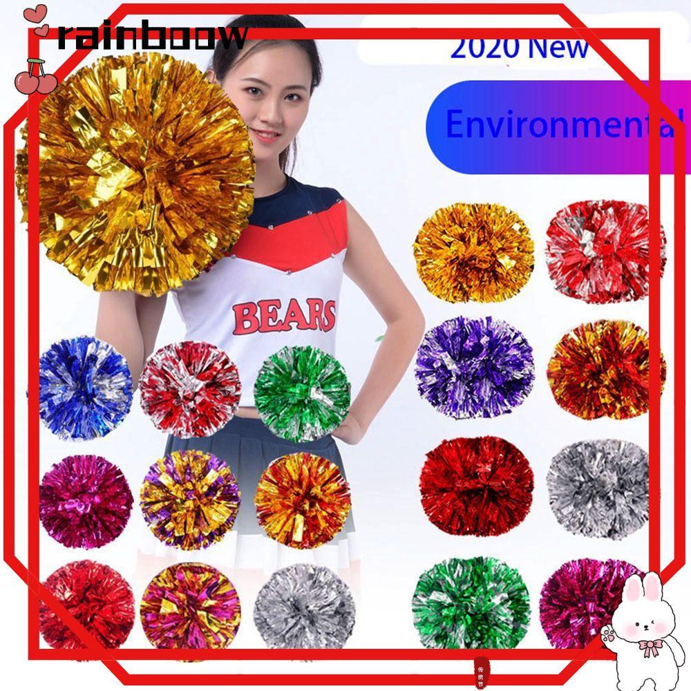 RAINBOW Cổ Vũ Cổ Vũ Bóng Đầm Trang Phục Lạ Mắt Tay Cầm Đôi Lỗ Khiêu Vũ Trang Trí Tiệc