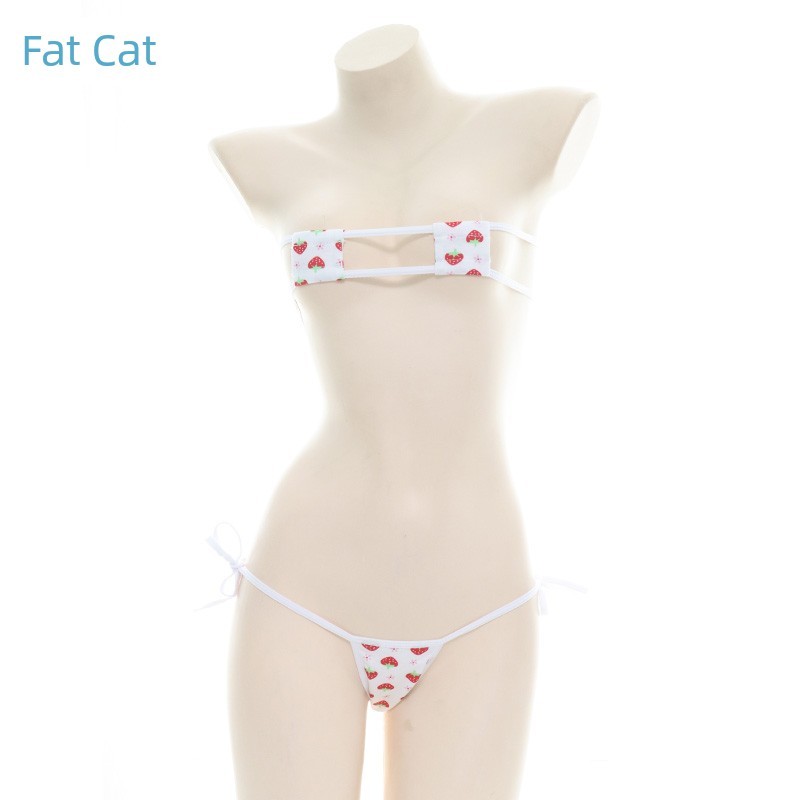 Dâu Vuông Bikini Ren-Up Cotton Chia Bikini Phù Hợp Với Ren-Up Quần Lót Ren Ren-Up Quần Lót Riêng