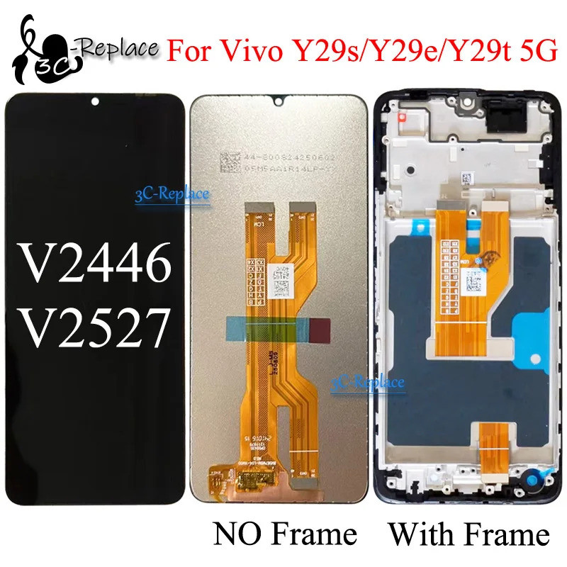 Đen 6,74 Inch Cho Vivo Y29s Vivo Y29e Vivo Y29t 5G Màn Hình LCD Màn Hình Cảm Ứng Bộ Số Hóa Bảng Điều