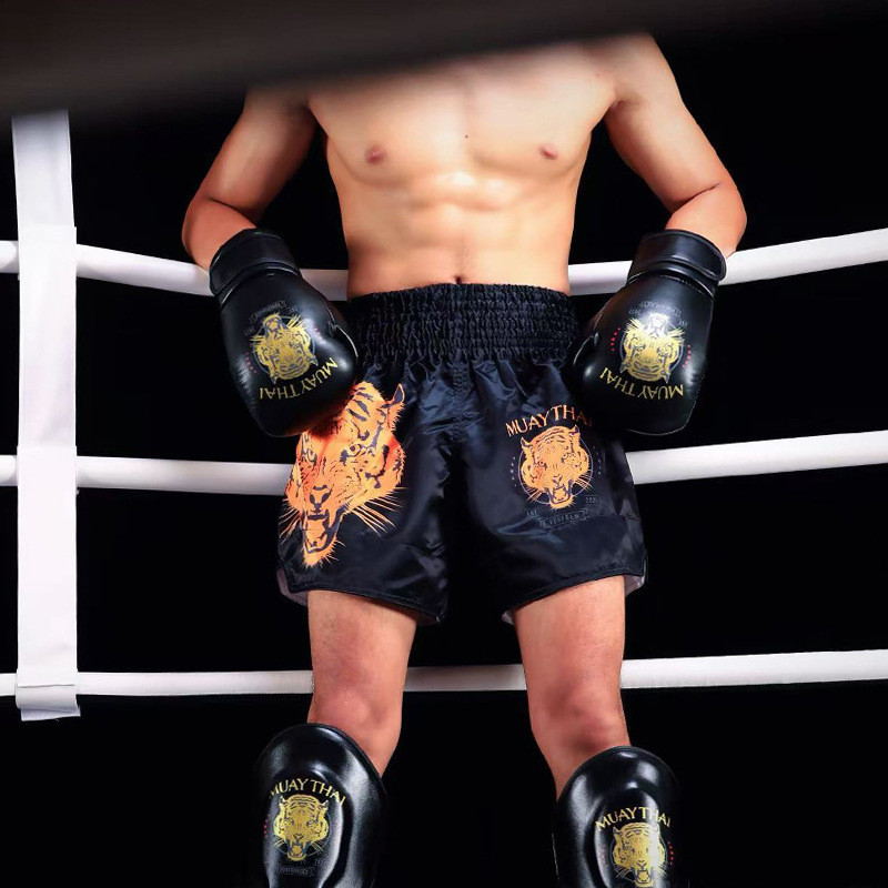 Fighting Shorts Tiger Head Thai Boxing Pants Martial Arts Sanda Fighting Shorts Tiger Head Thai Boxi