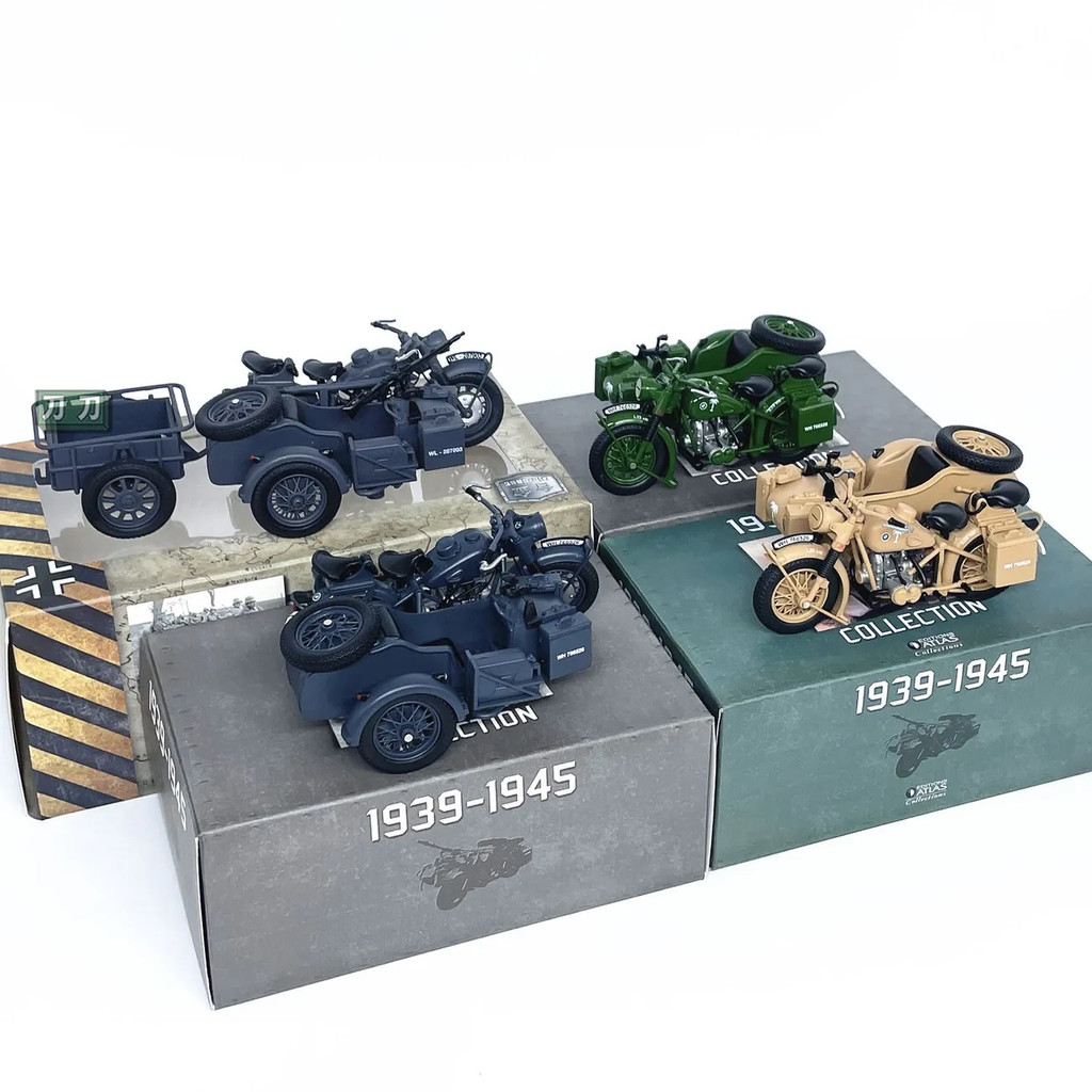 1: 24 Đức BMW R75 Xe Máy Ba Gót MG42 Súng Máy Hạng Nặng Không Keo Dán Tách Màu Mô Phỏng Thành Phẩm