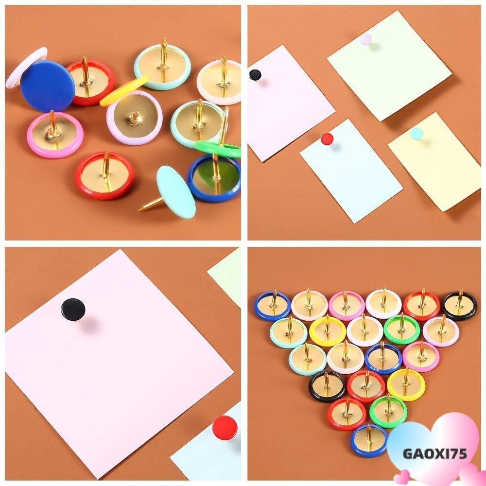 GAOXI75 100 Cái Chân đẩy tròn, Tacks Point Bulletin Vẽ Tacks, Bảng thông báo màu kim loại Thumb Cork