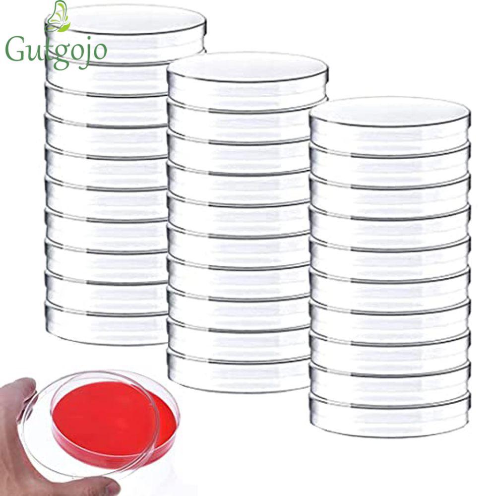 GUTGOJO Món ăn Petri vô trùng Đồ dùng giáo dục sinh học 90x15mm Nhựa trong suốt có nắp đậy Đĩa Petri