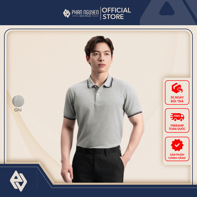 Áo polo trơn nam Phan Nguyễn, chất liệu cao cấp, mềm mát, thoáng khí, form slim fit APC.291