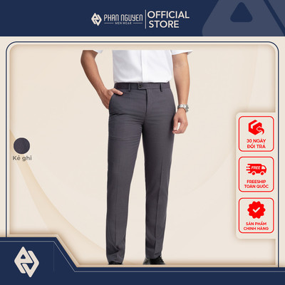 Quần âu nam Phan Nguyễn, chất liệu cao cấp, mềm mại, co giãn nhẹ, form slim fit đứng form QVL.954