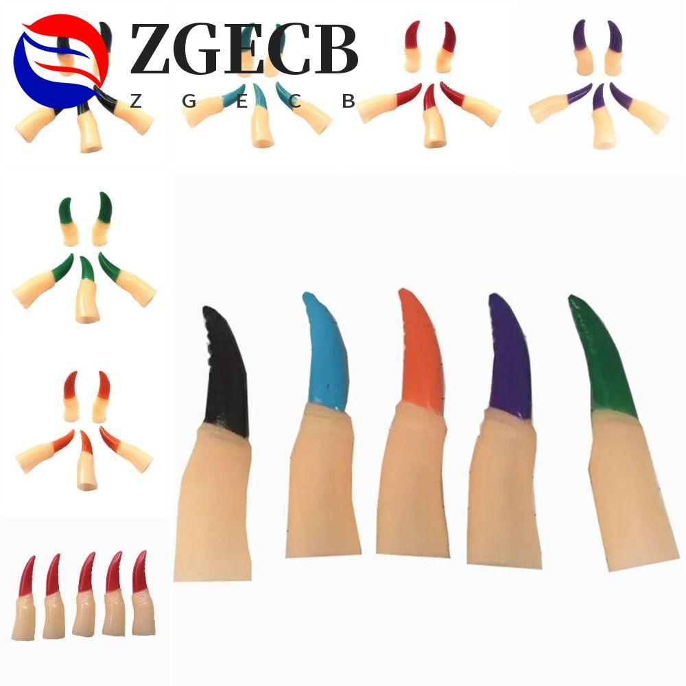 ZGECB 5 Cái / bộ Zombie Witch Giả Ngón Tay, Nhiều Màu Sắc Đáng Sợ Halloween Ngón Tay, Zombie Giả Ngó