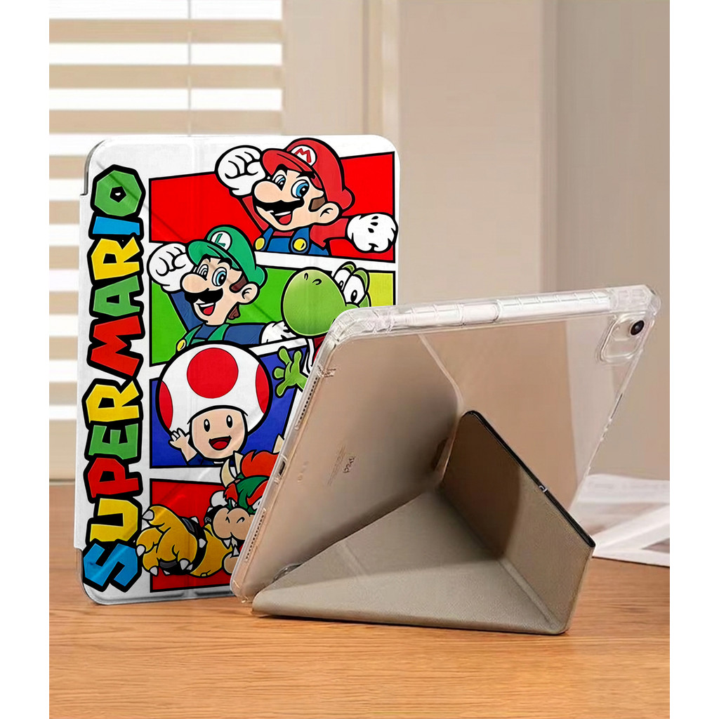 Super Mario Ốp bảo vệ gập chữ Y cho iPad cho Air 4/5/6/7/8 M3 M4 A16, Pro 11 M4  Chống sốc ipad case