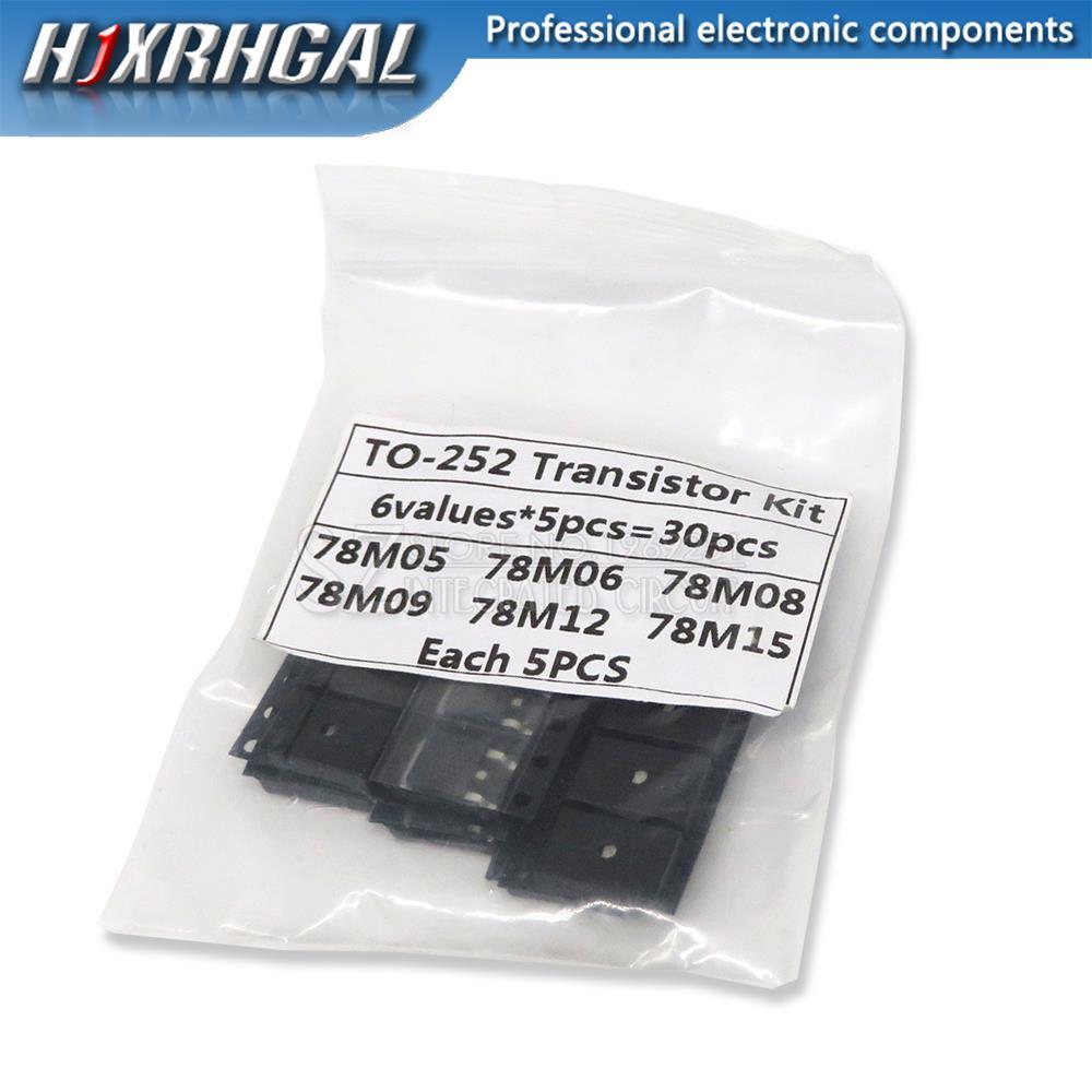 6Kinds * 5 CÁI = 30 CÁI TO-252 Transistor Kit igmpopnrq 78M05 78M06 78M08 78M09 78M12 78M15 mỗi 5 CÁ