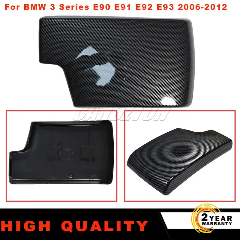 Sợi Carbon Phong Cách Trung Tâm Điều Khiển Tay Vịn Hộp Bảo Quản Dành Cho Xe BMW 3 Series E90 E91 E92