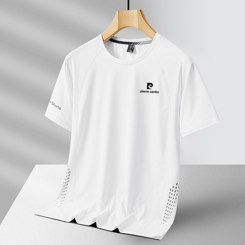 Chính Hãng Pierre Cardin Pierre Cardin Pierre Cardin Áo Thun Ngắn Tay Nam Thể Thao Mùa Hè Rời Trắng 