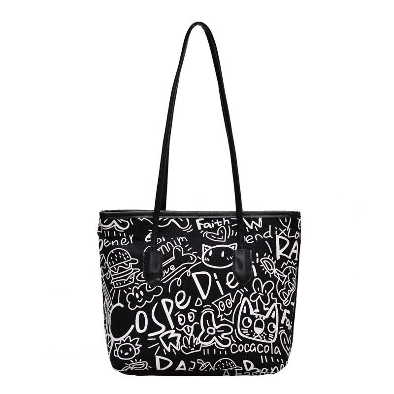 Factory direct sale of new graffiti tote bags, niche design handbags, women's bags, spring new casua