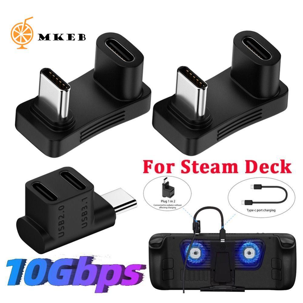 MKEB 90 Độ USB C Mở Rộng Nam Nữ Chuyển Đổi Type-C Đầu Nối Sạc 10Gbps Chuyển Sạc 90 Độ USB Hub Góc Ph