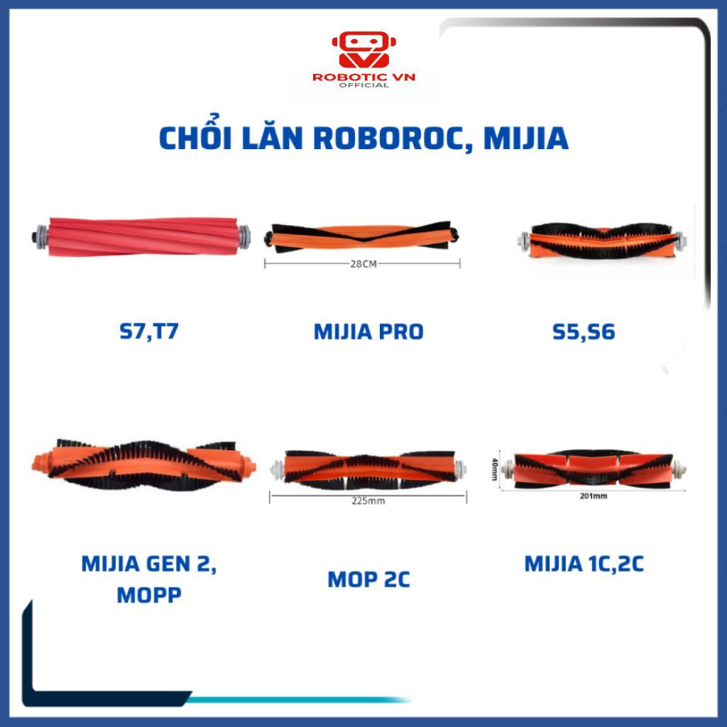 Phụ kiện robot mijia pro ,gen 2, mop p, mop 1c, 2c, mop 3c, mop 2s roboroc s5, s6, s7,t7 chổi chính