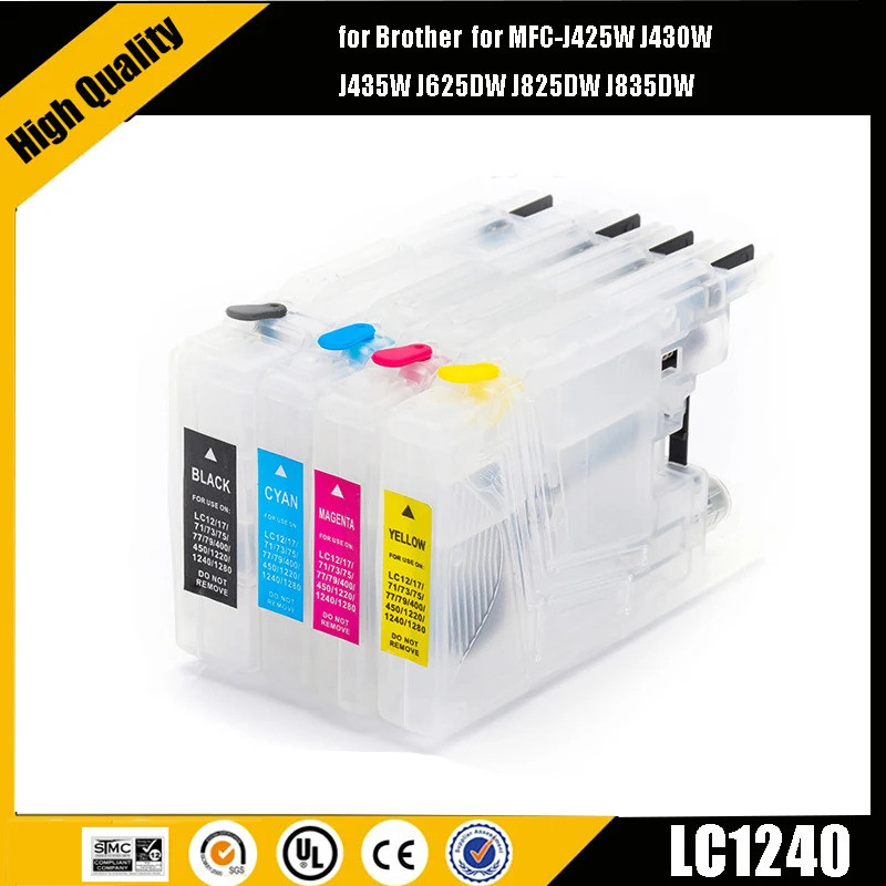 Hộp mực có thể nạp lại cho Brother LC79 LC73 LC17 LC400 LC1220 lc1240 LC75 cho MFC-J425W J430W J435W