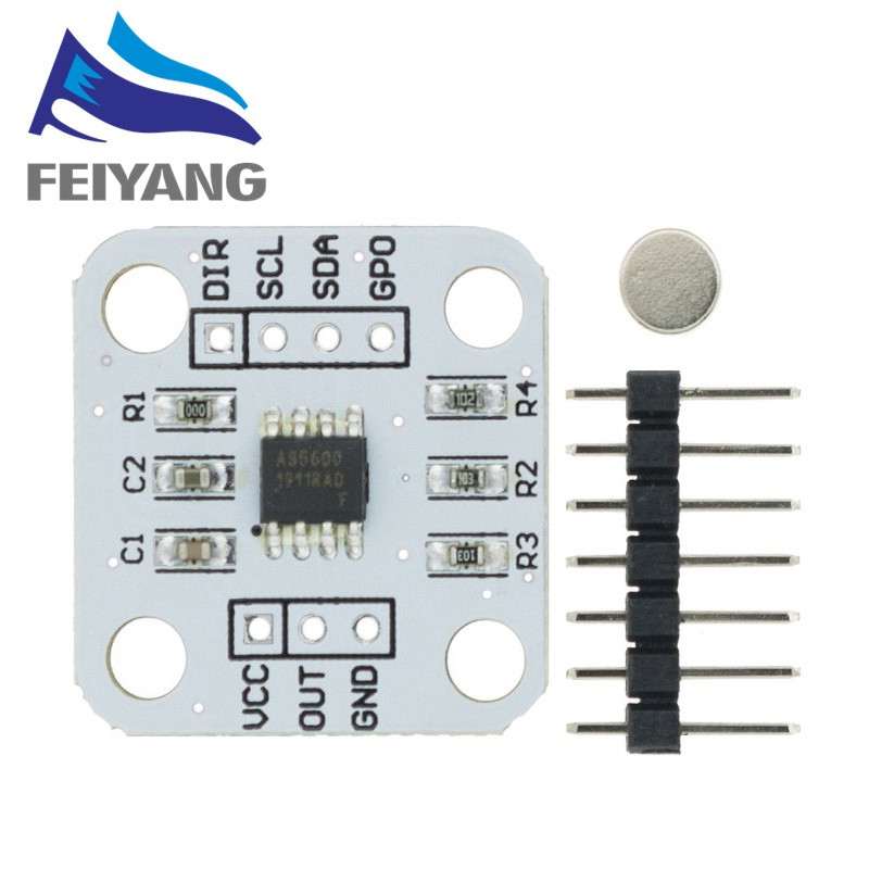 Mô-đun cảm biến góc xoay từ trường AS5600 I2C có nam châm