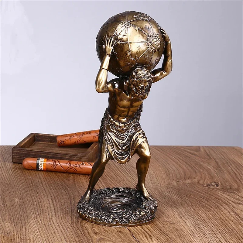 19,5 / 29 / 33cm Tượng Atlas Hy Lạp Thần Thoại Titans Thần Thoại Nhựa Điêu Khắc Và Các Bức Tượng Nhỏ