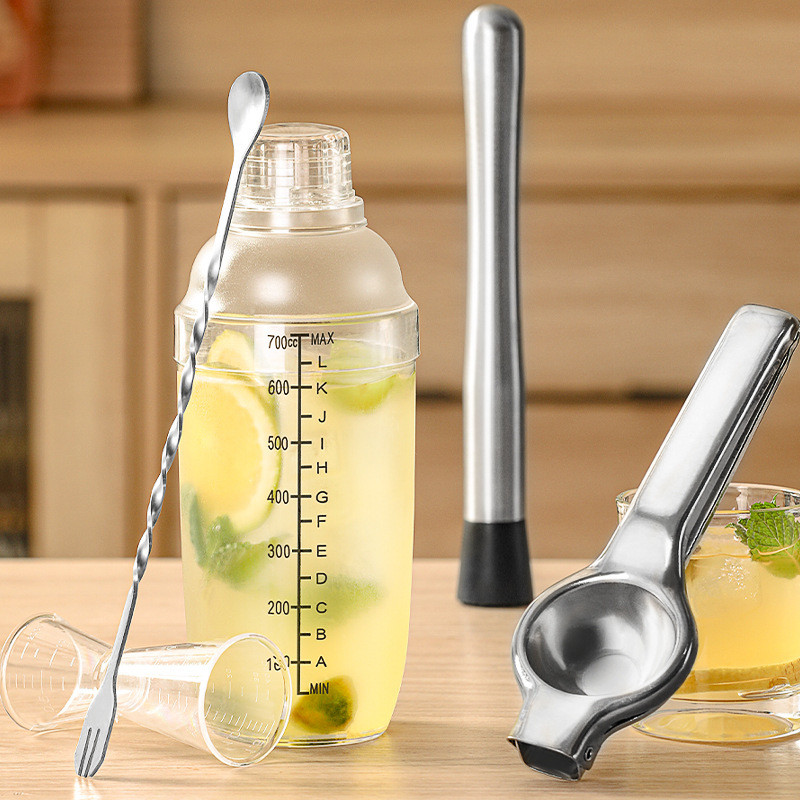 Bình Lắc Tay Tay Làm Trà chanh Dụng Cụ Gian Hàng Trọn Bộ Cửa Hàng Trà Sữa Chuyên Dụng Bartender Set 