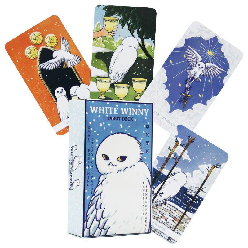 Thẻ Tháp Cú Tuyết Trắng Winny Tarot 10X6CM Winny White Winny Tarot Di Động Chất Lượng Cao Dịch Vụ