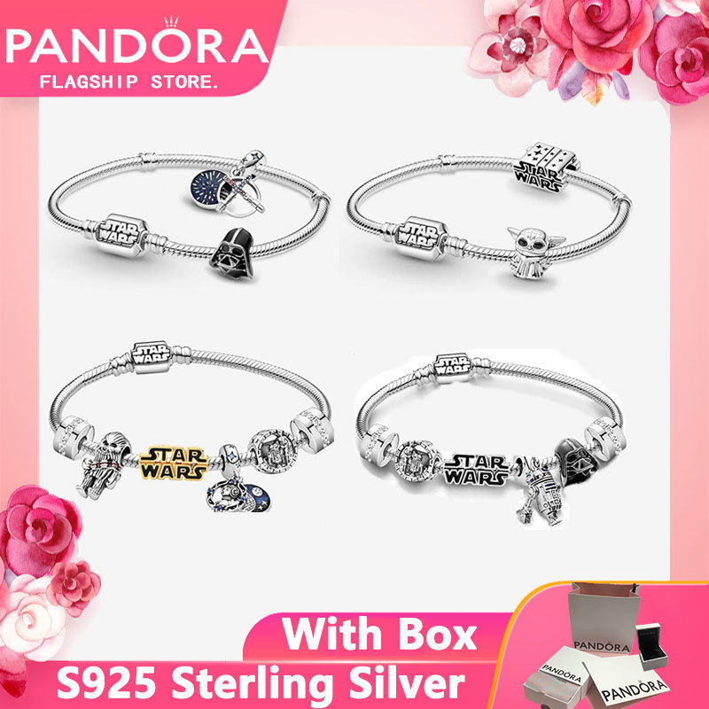 Pandora Bạc 925 - Bộ Vòng Tay Couple Cho Nữ, Quà Tặng Chính Hãng, Thiết Kế Star Wars