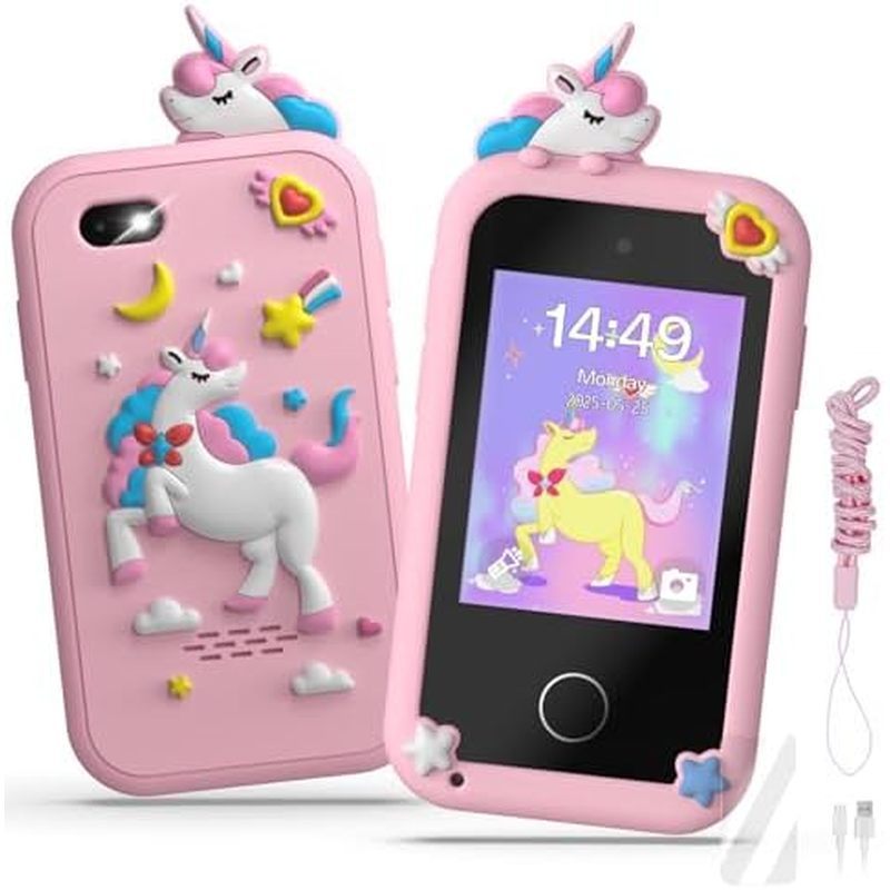 Kids Smart Phone Toys for Girls,Christmas Birthday Gifts for Girls Age 3-10 Kids Cell Phone Toys wit