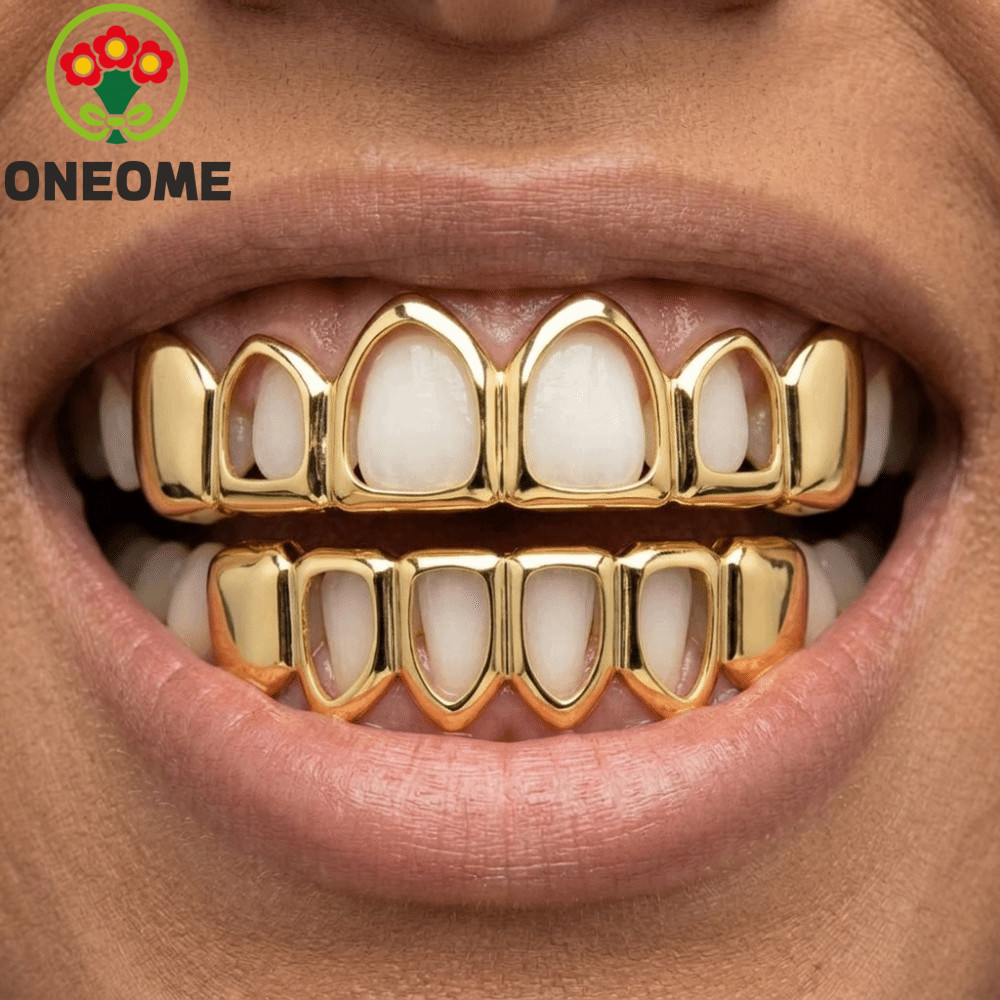 ONEOME Lưới Nướng Răng Grillz Thời Trang,punk cổ điển, phù hợp niềng răng và trang sức miệng