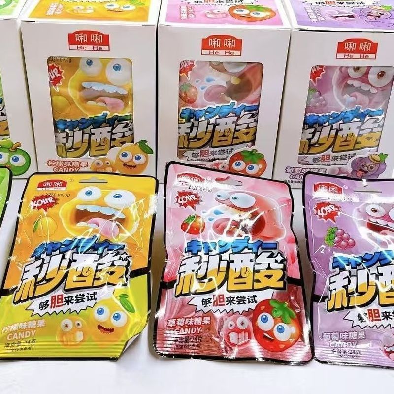 5.603 Readystock Influencer Super Second Sour Candy Sweet Sour Refreshing Kẹo Cứng Vui Nhộn Học Sinh