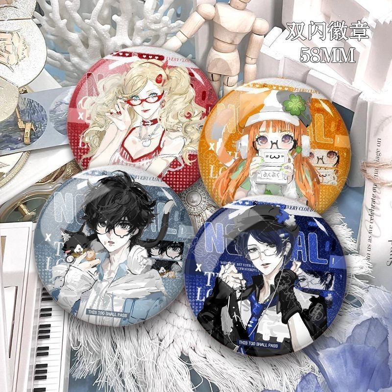 Persona5 / Amamiya Ren / Persona Huy hiệu ngoại vi Amamiya Ren Huy hiệu quạt / tejn