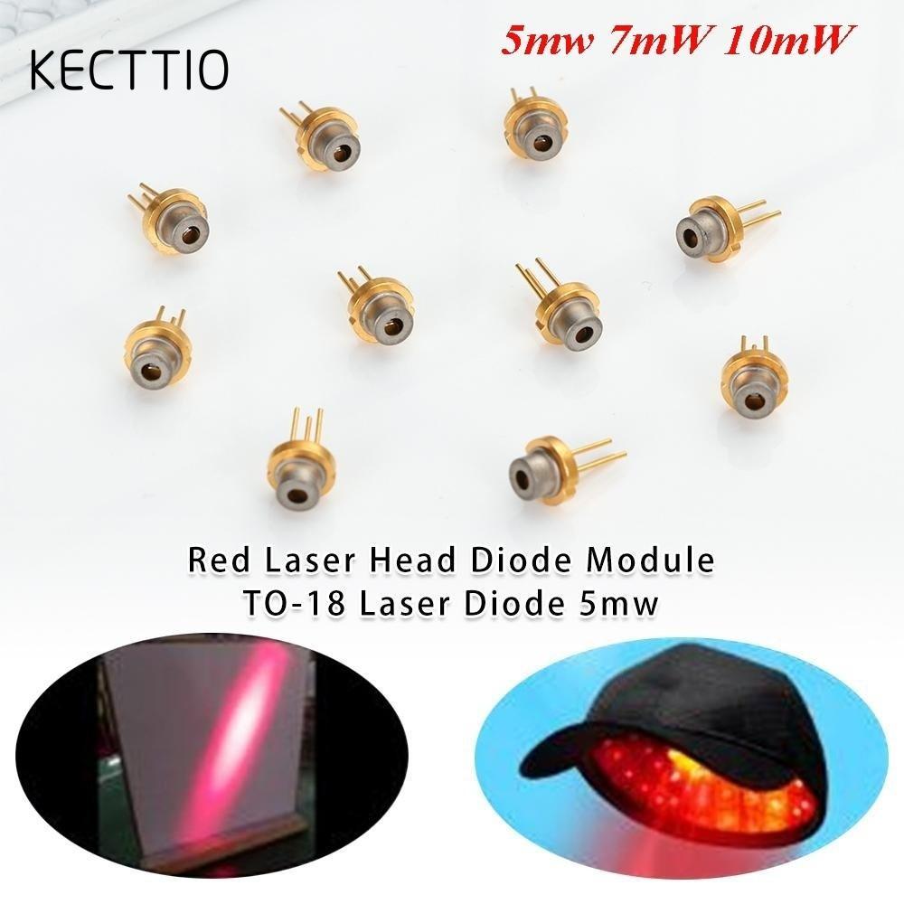 KECTTIO DIY Hồng ngoại đốt cháy công suất cao, Lab 650nm 5mW 7mW 10mW Mô-đun điốt đầu laser màu đỏ, 