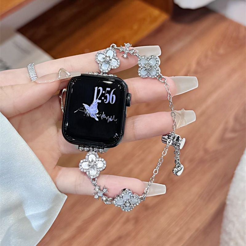 Thích hợp cho đồng hồ Xiaomi Bracelet 109 Redmi Đồng hồ đơn giản phổ biến nhấp nháy bốn lá cỏ ba lá 