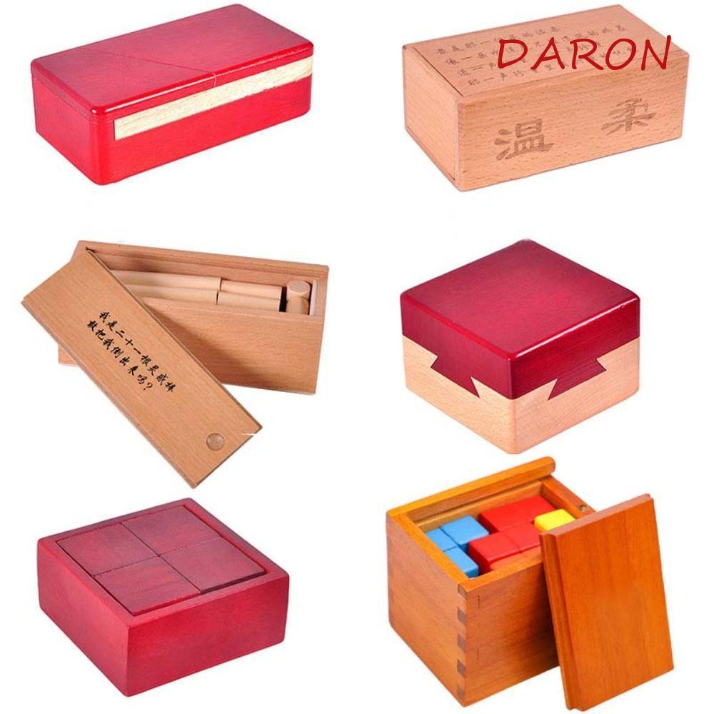 Câu đố trêu ghẹo trí tuệ bằng gỗ DARON, Mở khóa Luban Lock IQ Puzzle Mind Brain Teaser, IQ Logic Gam