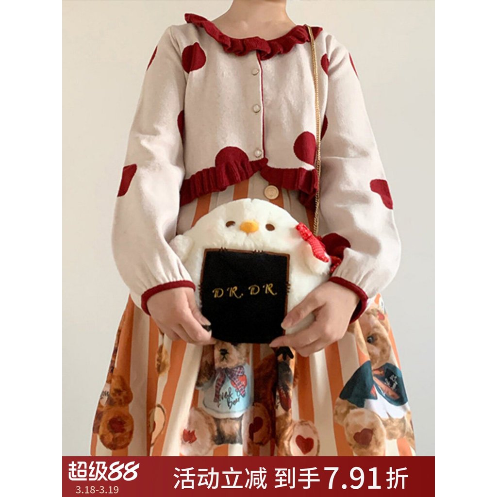 DRDR Chính Hãng Cuckoo Túi lolita lolita Đeo Vai Túi Nhỏ Nơ Dễ Thương Sang Trọng Búp Bê Nữ