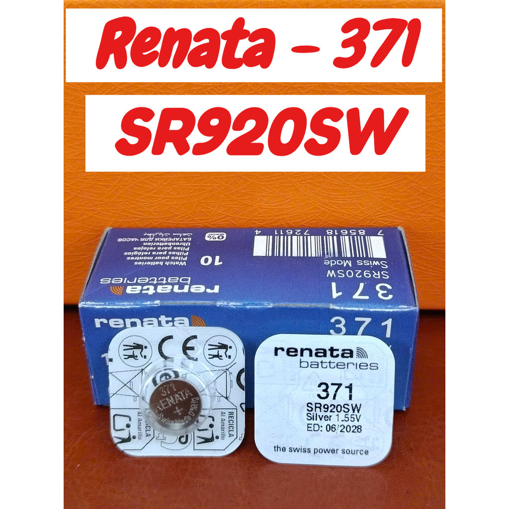 Pin Đồng Hồ Renata 371 - SR920SW silver oxide 1.55V sản xuất nhập khẩu thụy sĩ