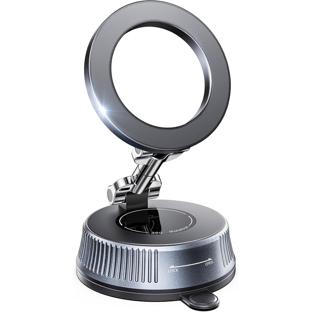 Giá đỡ điện thoại ô tô từ tính có hút, [Hút chân không 90LBS & 2800GF Từ tính mạnh] Giá đỡ điện thoạ