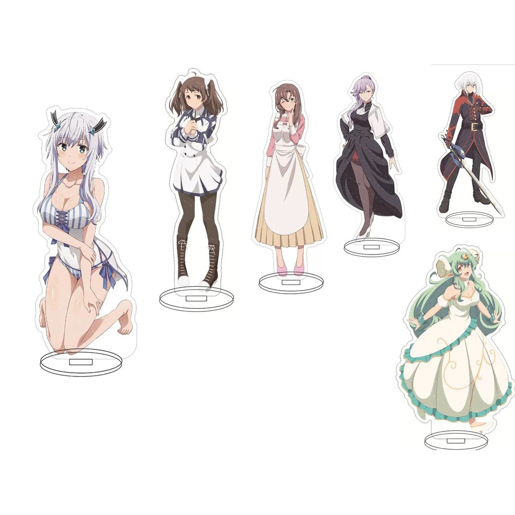Standee Anime Học Viện Ma Vương Ma Vương Áp Đảo Sasha Necron Misa Ilioroagu Mô Hình Mica Trang Trí B