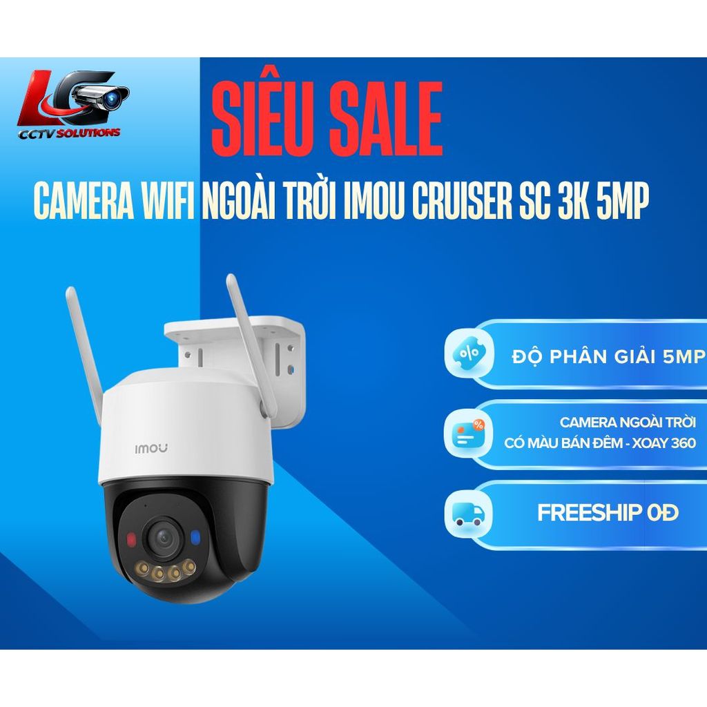 CAMERA IMOU NGOÀI TRỜI CRUISER SC 5MP/3MP - IPC-K7FP-5H0WE/3H0WE  | CÓ MÀU I ĐÀM THOẠI 2 CHIỀU