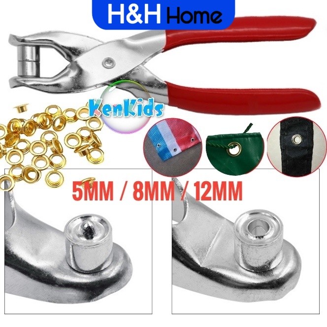 Kìm dụng cụ bấm khoen ore 5mm / 8mm / 12mm , khuy bạt khoen mắt cáo - SP0548 H&H HOME