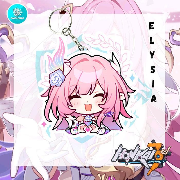 Keychain Acrylic Anime Game Honkai Impact 3rd - Elysia Ganci Anime Akrilik - Elysia A