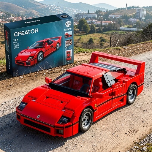 10248 Ferrari F40 Khối Xây Dựng Cổ Điển Đua Xe Màu Đỏ Siêu Xe Đồ Chơi Cho Bé Trai GEOG VK3X HHNG 6RI