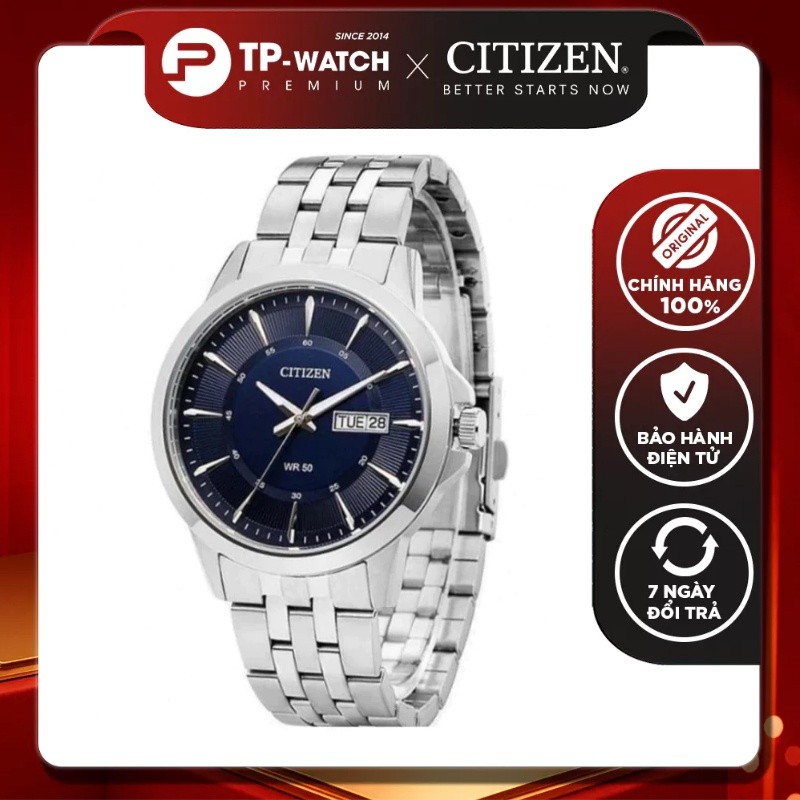 Đồng Hồ Nam Dây Thép Citizen Quartz BF2011-51L - Size 41mm