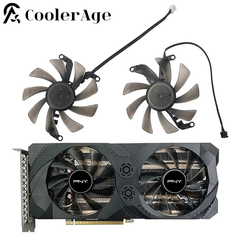 Quạt Card Video 85MM TH9215S2H-PAA04 Cho PNY / KFA2 RTX 3060 3060Ti UPRISING Dual Fan Thay Thế Card 