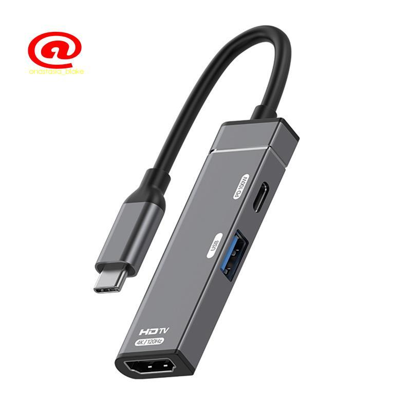 Type-C HUB Type-C sang HDTV USB-A PD100W HUB Type C sang -Bộ chuyển đổi tương thích Bộ chia USB C 4K