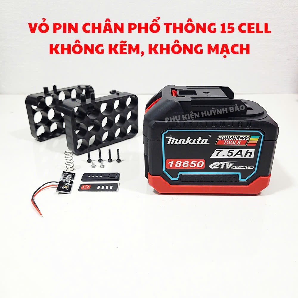 Vỏ Pin Makita 5s1p 5s2p 5s3p 5s4p Chống Sốc Có Báo Pin