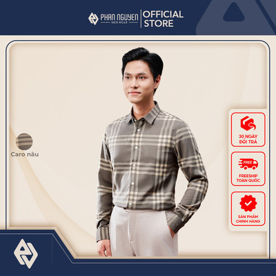 Áo sơ mi nam họa tiết Phan Nguyễn, chất liệu bamboo cao cấp, mềm mát, form slim fit SMD.1511