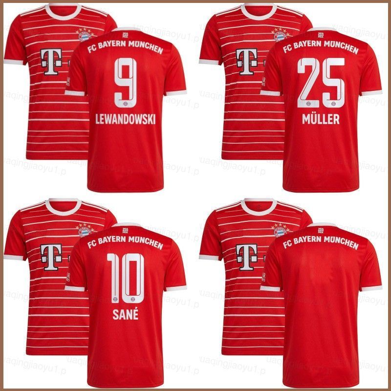 HQ2 2022-2023 Sân nhà Bayern Munchen Áo bóng đá Lewandowski Sane Muller Áo bóng đá Jersey Plus size 