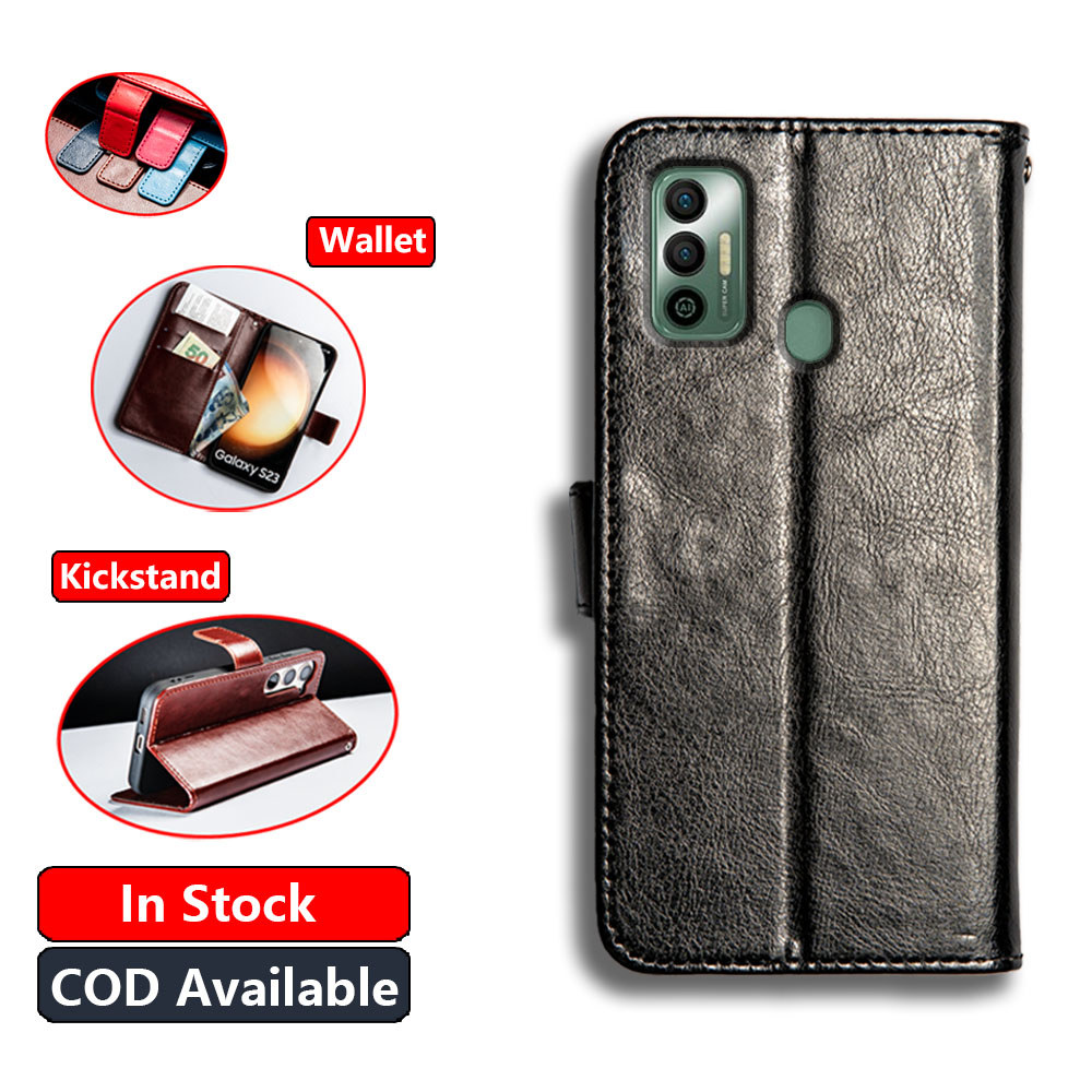 Da Cổ Điển Cho Tecno Spark 7 7T KF6p KF6 KF6j KF6i KF6k PR651h PR651 PR651E KF6m KF6h KF6n Ví Vintag