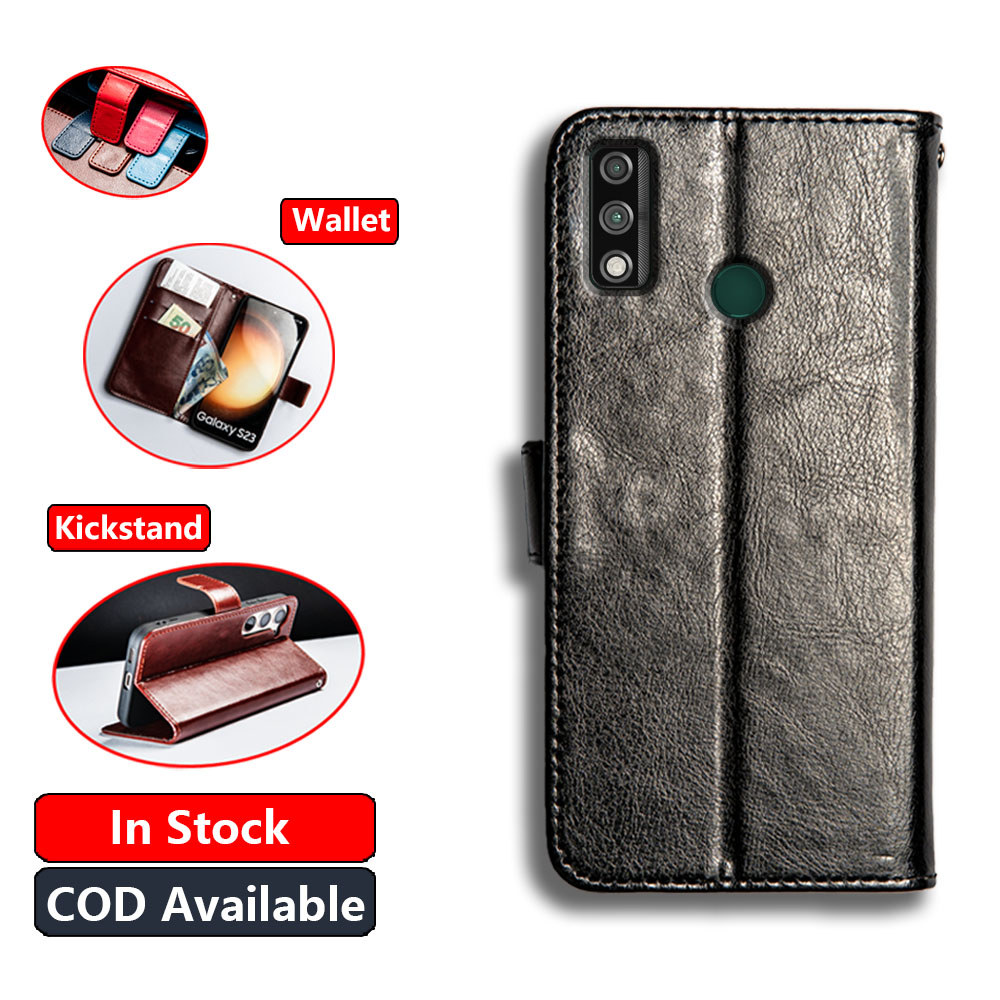 Da Cổ Điển Cho Huawei Y8s JKM-LX1 JKM-LX2 JKM-LX3 Ví Vintage Folio Case Flip Cover Đóng Từ Tính Khe 