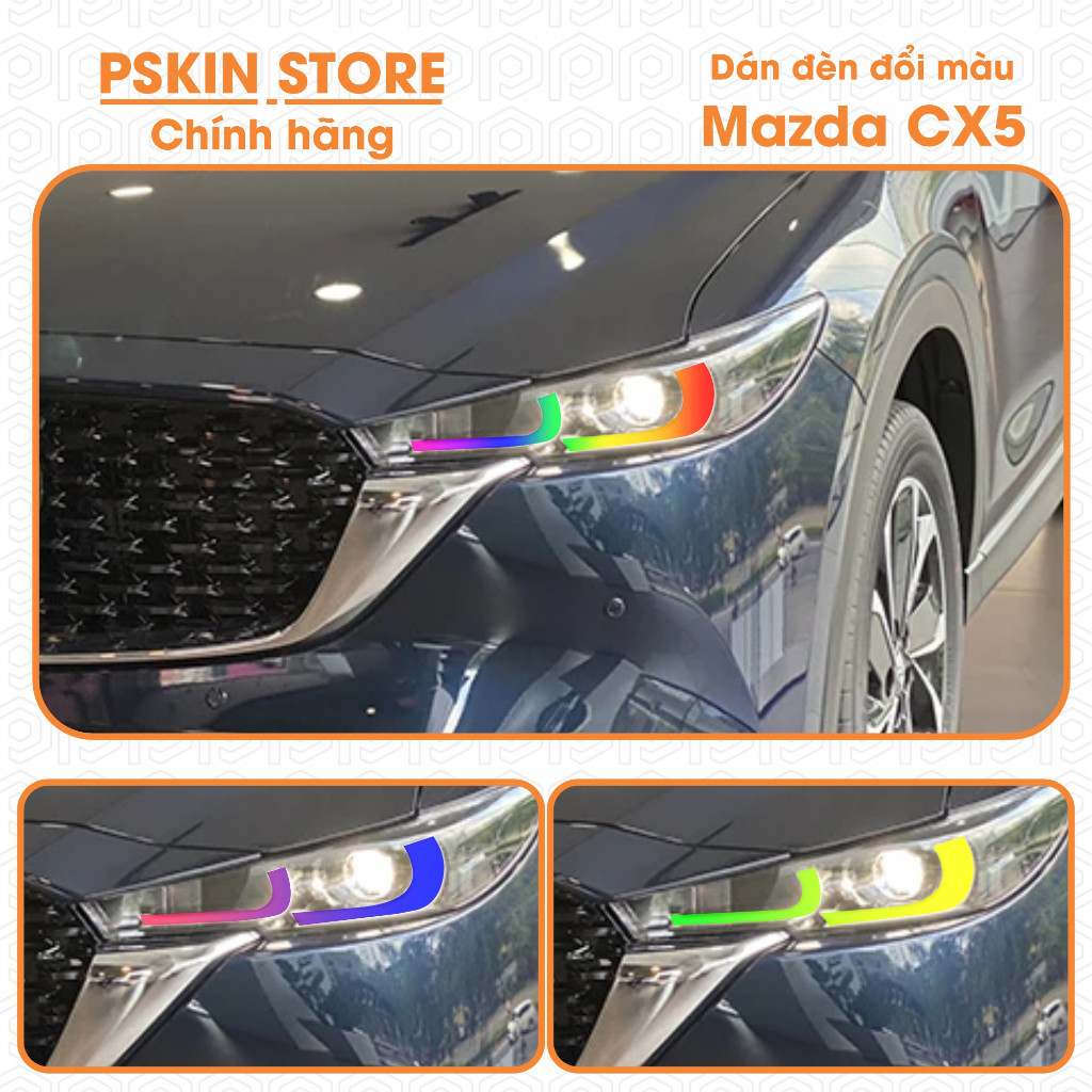Dán decal đổi màu đèn demi cho Mazda CX5 , CX8 daylight, trang trí xe hiệu PSKIN