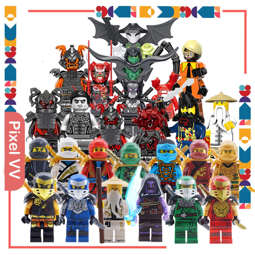 Ninjago: Bậc thầy của Spinjitzu Khối xây dựng Đồ chơi Mr E Jay Zane Kai Lloyd Cole Nya Harumi Garmad