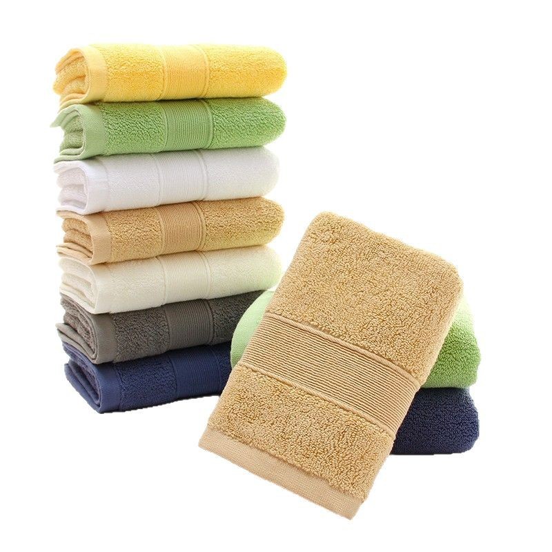 【Ready Stock】 Towel Cotton Cotton Absorbent Adult Face Towel Hotel Plain Towel vWK9